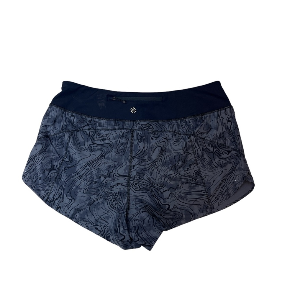 Athleta Shorts Printed Run With It 3.5" Size Large dark Blue great for run, more - Picture 6 of 6